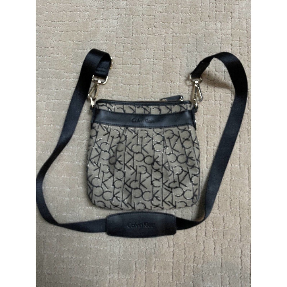 Calvin Klein Crossbody Handbag Purse Small Monogram Print Women’s